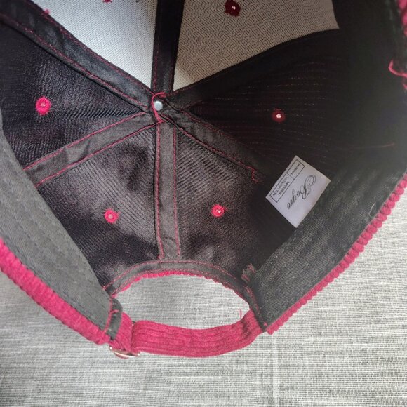 Corduroy Hat Cap Strap Back Blank Burgundy Maroon Cotton Boyee Adjustable - Picture 6 of 7